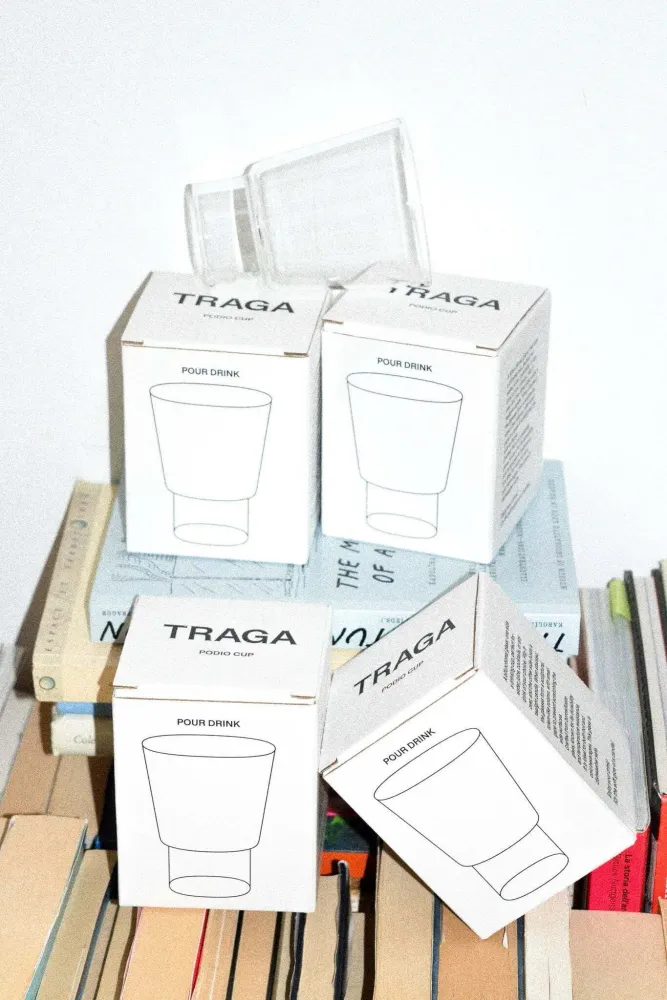 Glass - Podio Cup - Clear - TRAGA