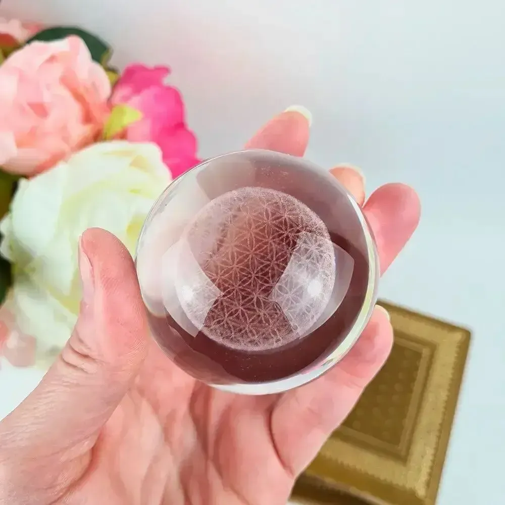 Lampes de bureau  - Boule de cristal Fleur de Vie 6 cm - MANDALASHOP