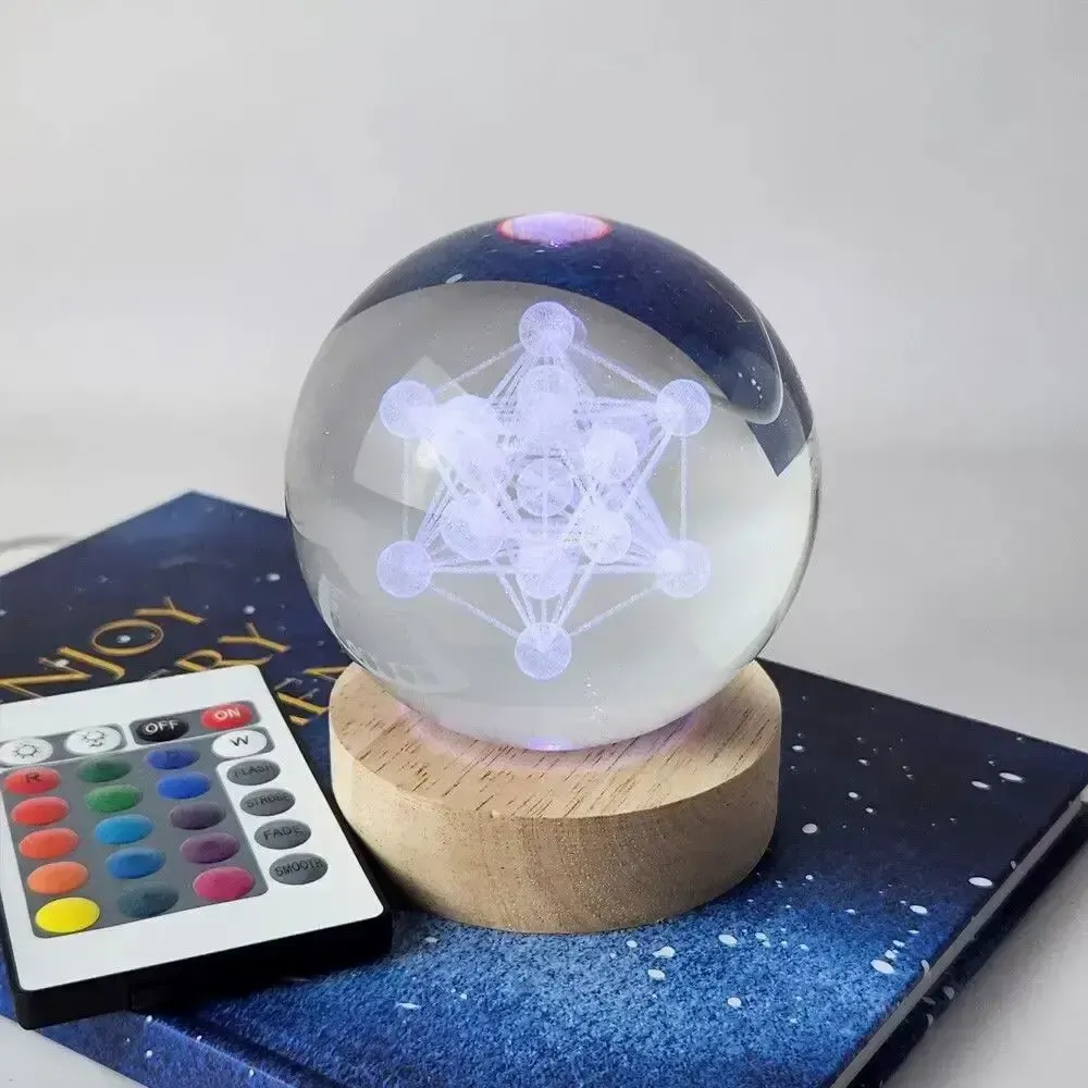 Lampes de bureau  - Boule de cristal Metatron 8 cm - MANDALASHOP