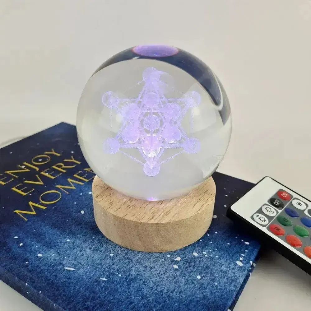 Lampes de bureau  - Boule de cristal Metatron 8 cm - MANDALASHOP