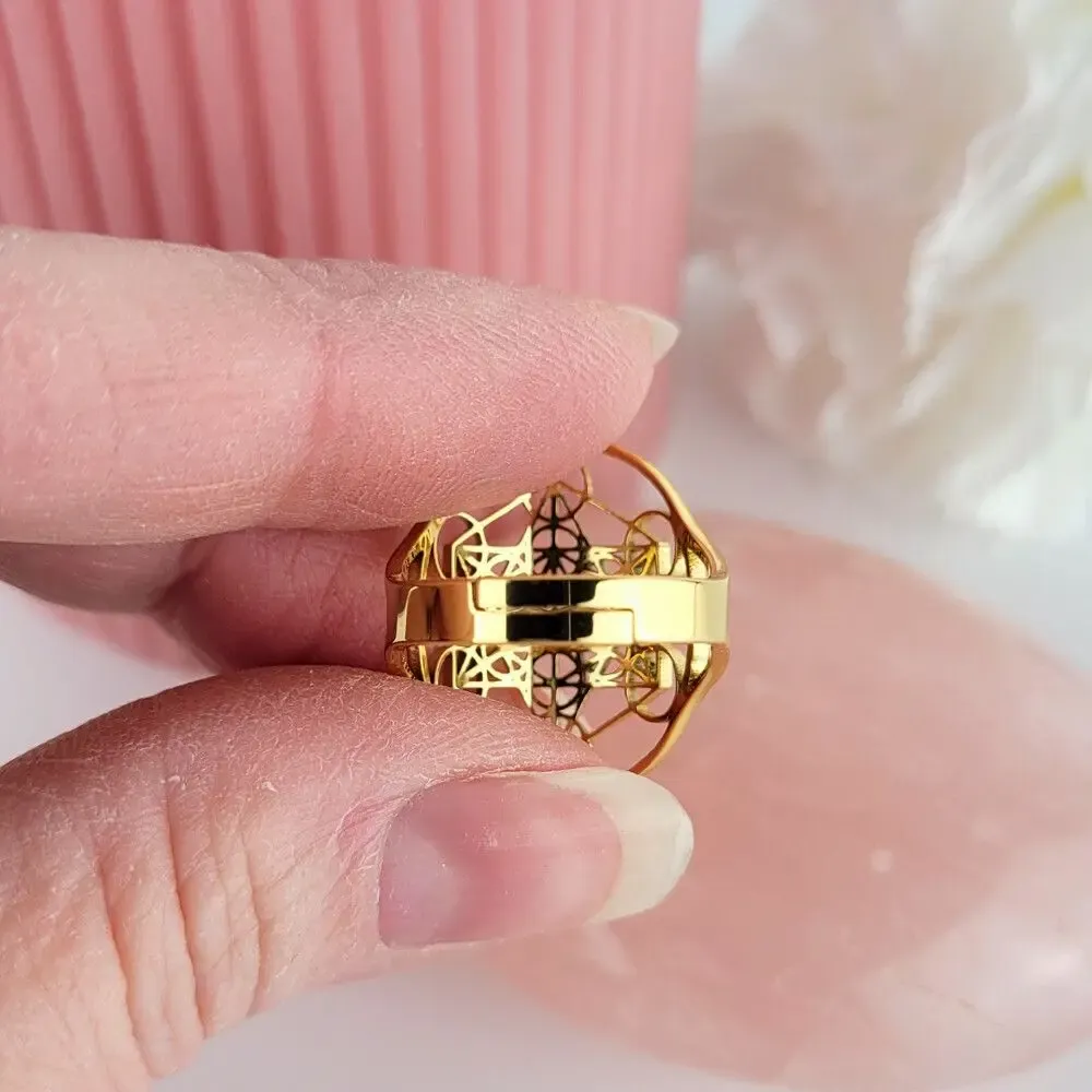 Jewelry - Adjustable Metatron ring - MANDALASHOP