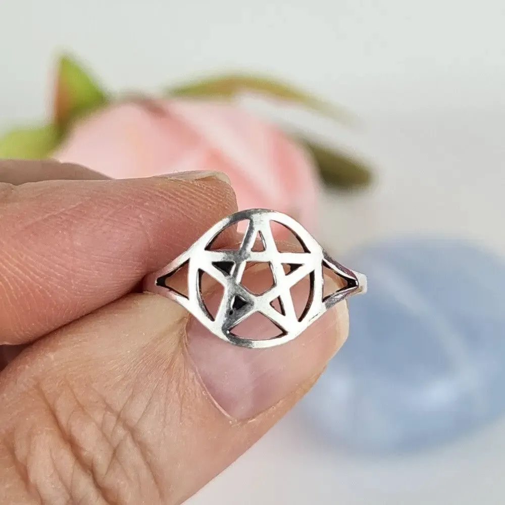 Jewelry - Adjustable Pentagram Ring - MANDALASHOP
