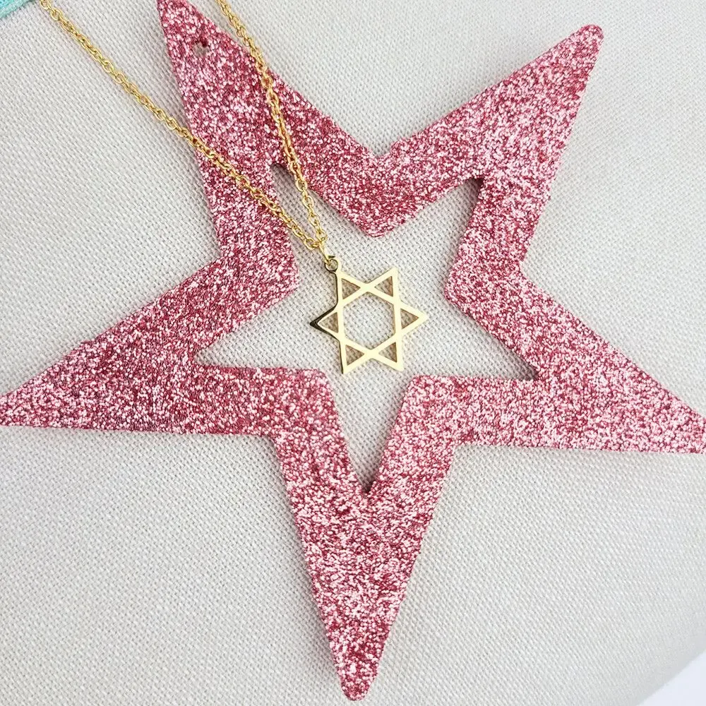 Jewelry - Gold-plated Seal of Solomon pendant - MANDALASHOP