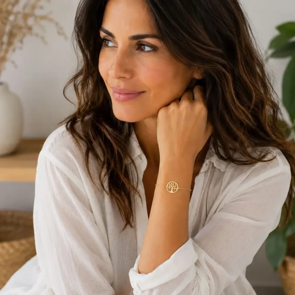 Jewelry - Gold Plated Tree of Life Bracelet - MANDALASHOP