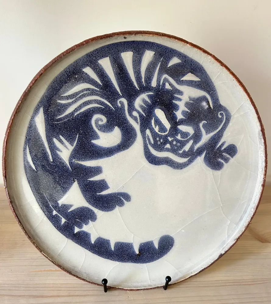 Decorative objects - Tiger Minhwa guardian dish - LES MONDES DE MA
