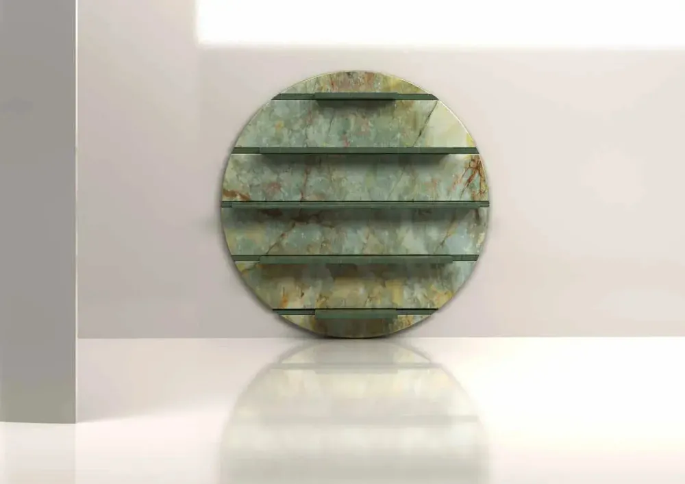 Bookshelves - Monti, stone disc bookcase - STONEFORM