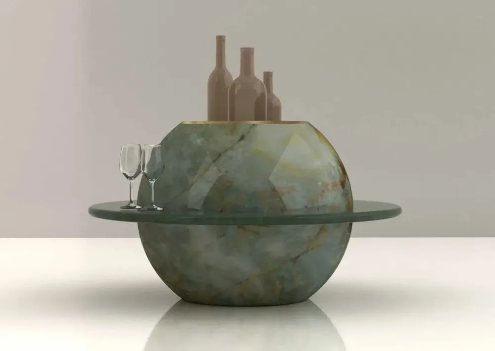 Sideboards - Parione, stone bar cabinet - STONEFORM