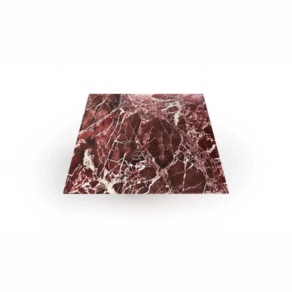 Tables Salle à Manger - Table à manger - 100X100X75cm - Carrera - Marbre Rosso Levano - STONE VALLEY