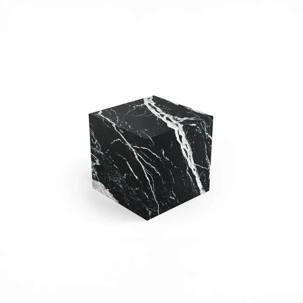 Tables de nuit - Table d'appoint - 45X45X43cm - Gema - Marbre Nero Maquina - STONE VALLEY