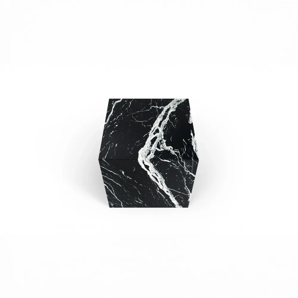 Tables de nuit - Table d'appoint - 45X45X43cm - Gema - Marbre Nero Maquina - STONE VALLEY