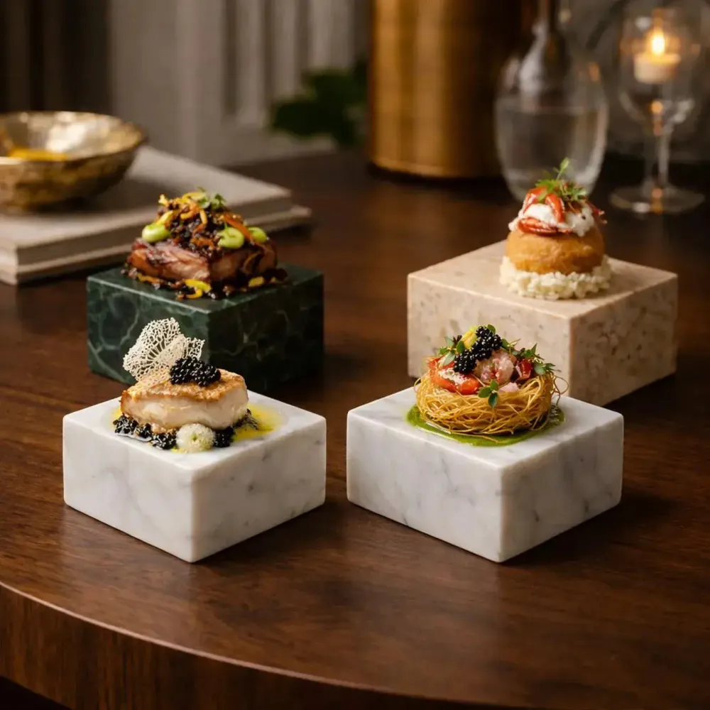 Platter and bowls - Casa Jameson, marble tableware collection - STONEFORM
