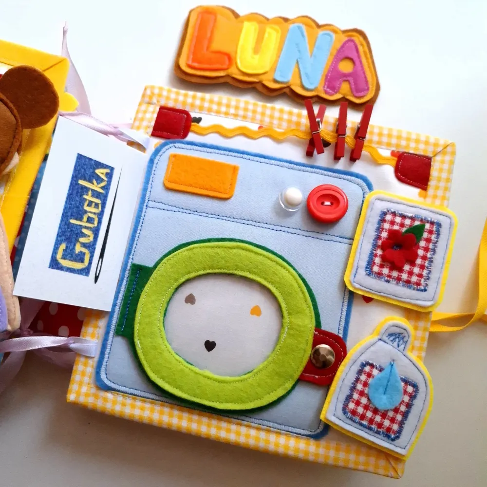 Jouets enfants - Busy Book sur mesure – Livre d’activités en tissu personnalisé - GUBERKA