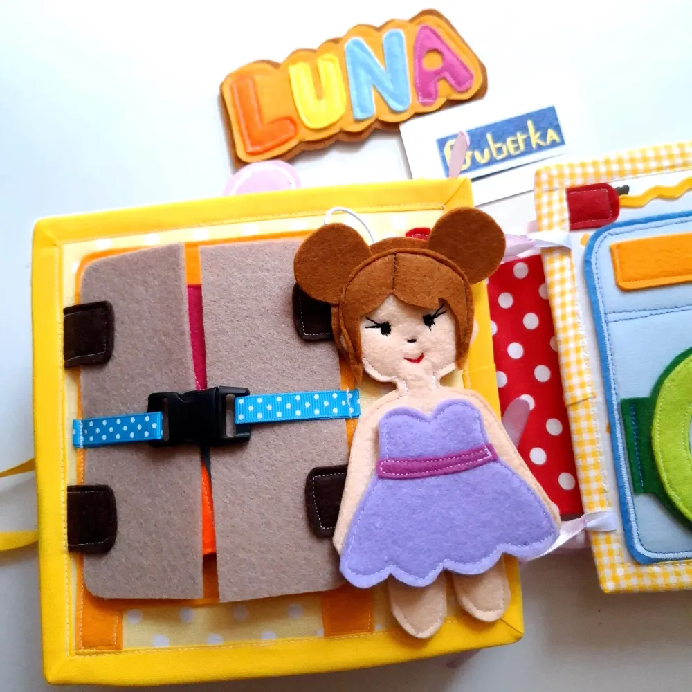 Jouets enfants - Busy Book sur mesure – Livre d’activités en tissu personnalisé - GUBERKA