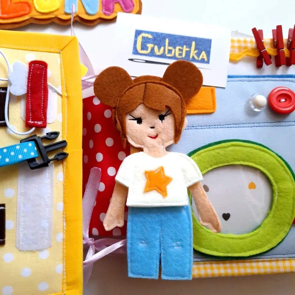 Jouets enfants - Busy Book sur mesure – Livre d’activités en tissu personnalisé - GUBERKA