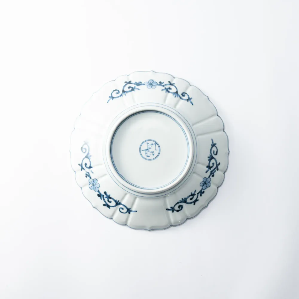 Assiettes au quotidien - Pétales, arabesques et oiseau aux pivoines - MUSUBI KILN