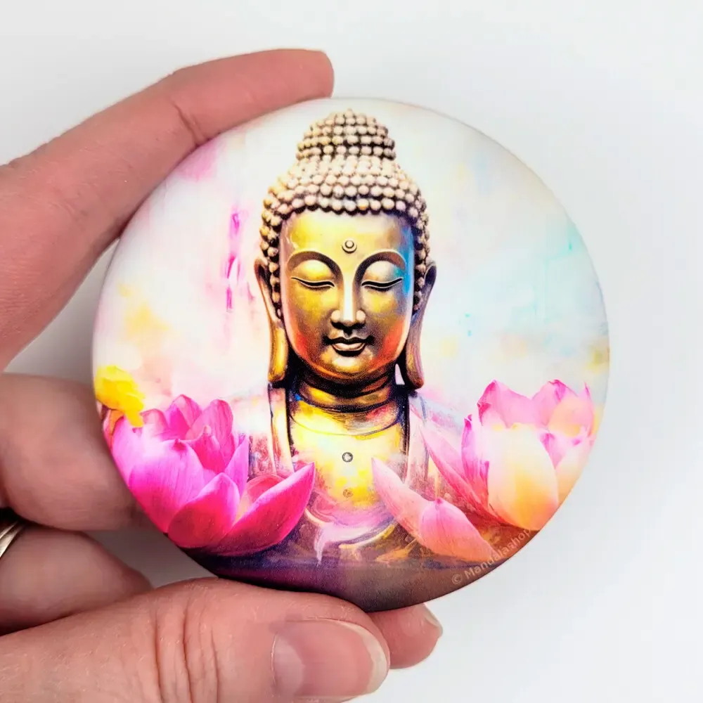 Gifts - Lotus Buddha soft touch Magnet - MANDALASHOP