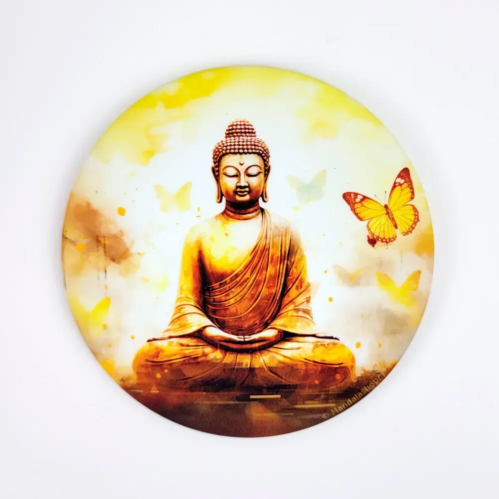 Gifts - Meditating Buddha soft touch Magnet - MANDALASHOP