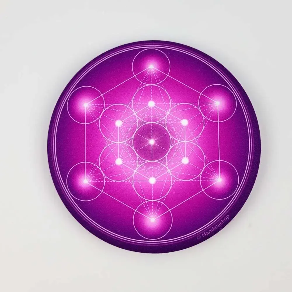 Gifts - Metatron's Cube soft touch Magnet - purple (7 colours at choice) - MANDALASHOP