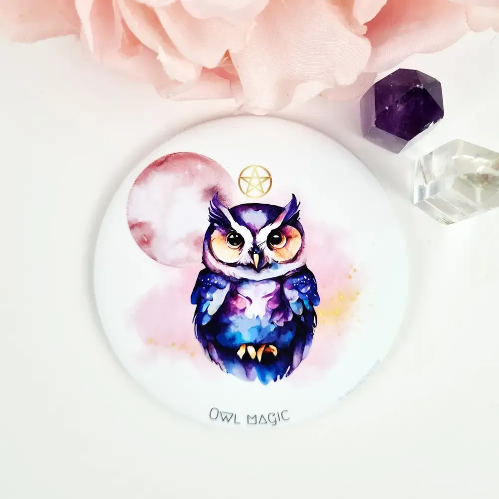 Gifts - Witch magnet Owl Magic - MANDALASHOP
