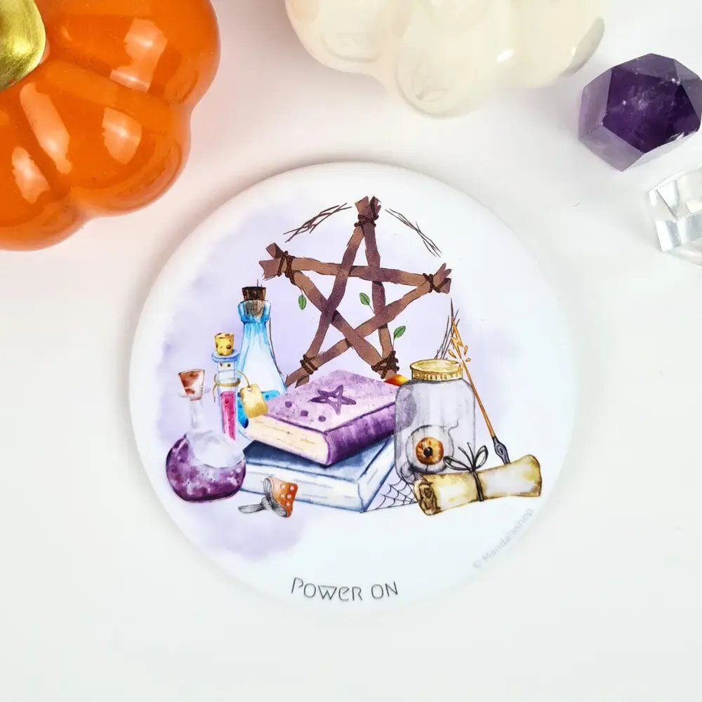 Gifts - Witch magnet Power On - MANDALASHOP