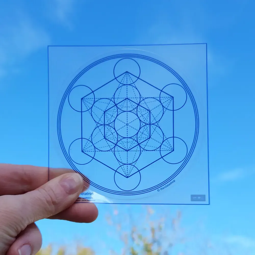Decorative objects - Transparent Metatron Window Sticker - MANDALASHOP