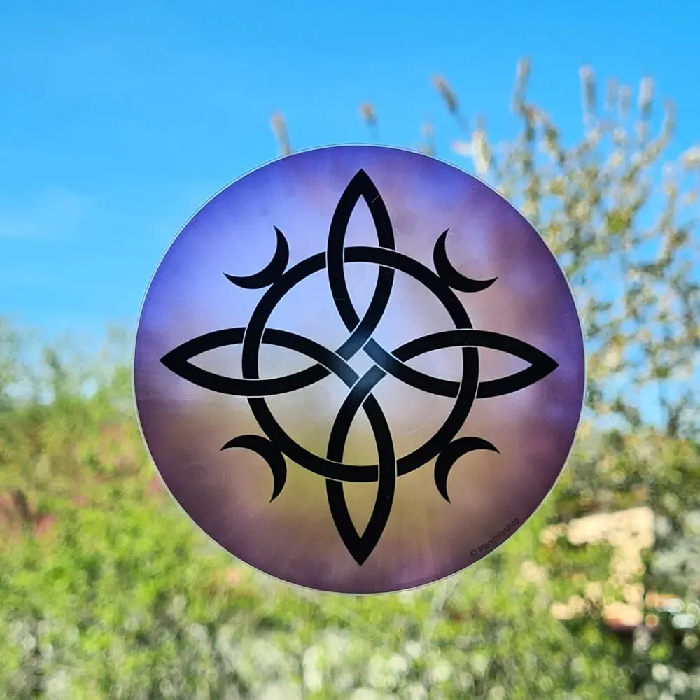 Decorative objects - Purple Witches Knot window sticker - MANDALASHOP
