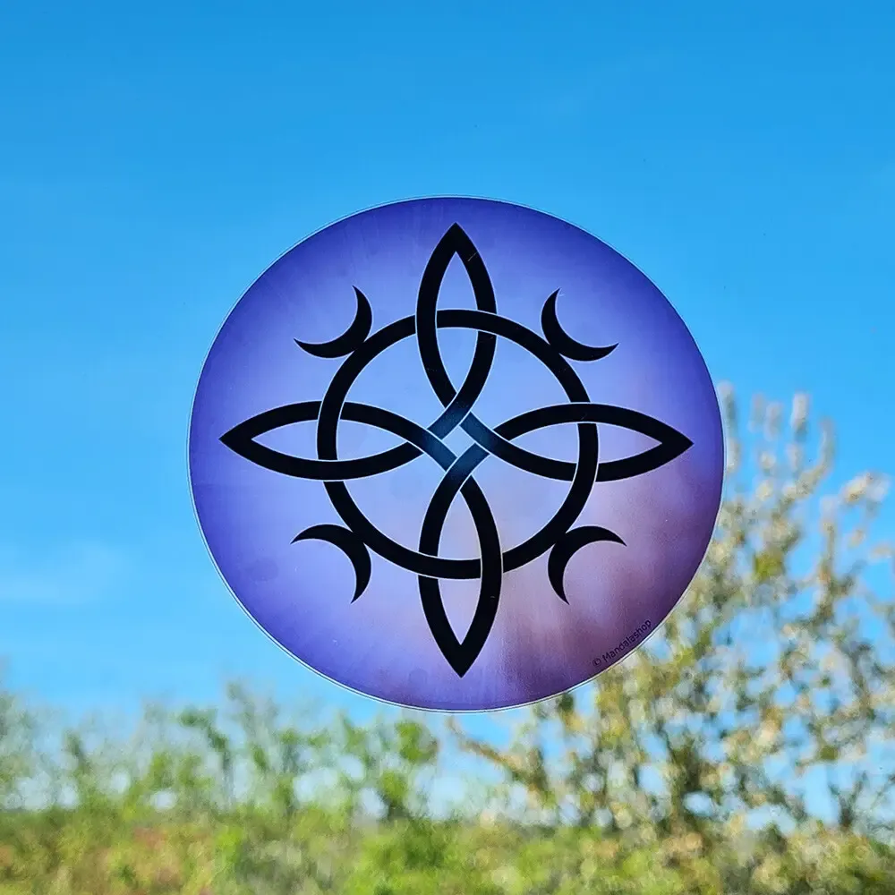 Decorative objects - Purple Witches Knot window sticker - MANDALASHOP