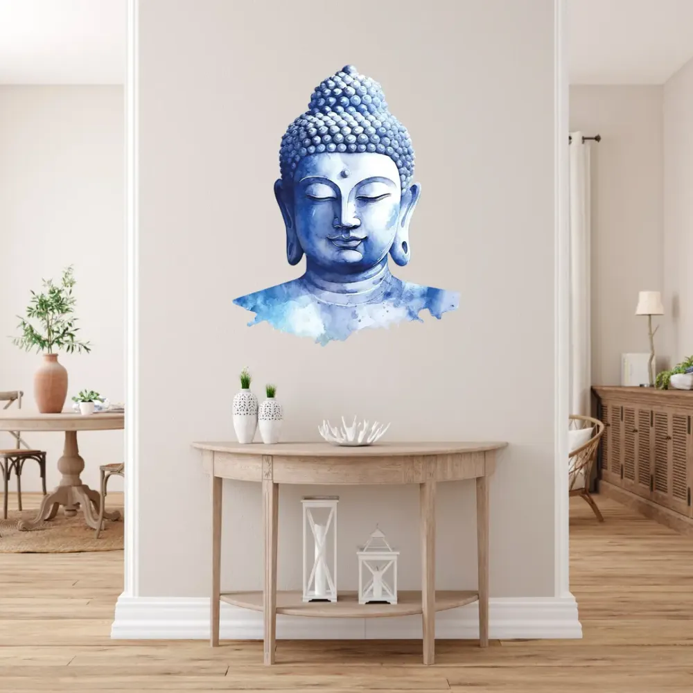 Decorative objects - Blue Buddha wall sticker - MANDALASHOP