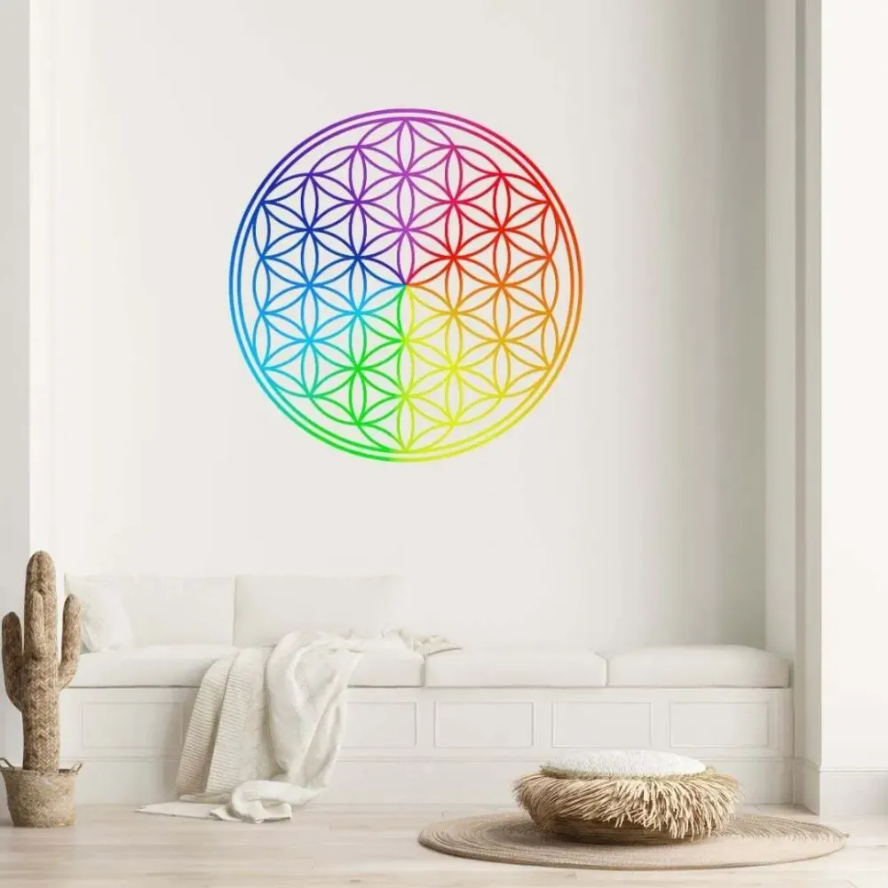 Decorative objects - Flower of Life wall sticker - MANDALASHOP