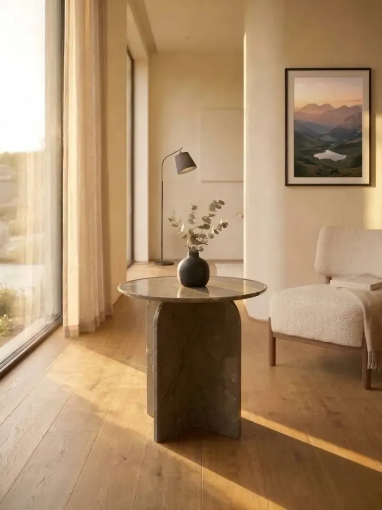 Tables basses - Table d'appoint en marbre marron - SAGIT
