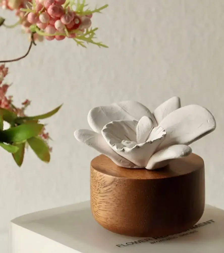 Gifts - Orchid - Fragrance diffuser made of wood and ecological porcelain - ANOQ