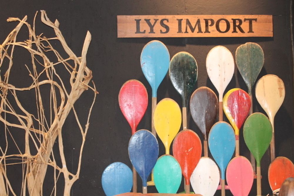 Objets de décoration - Rame Pagaie bois peint - LYS IMPORT