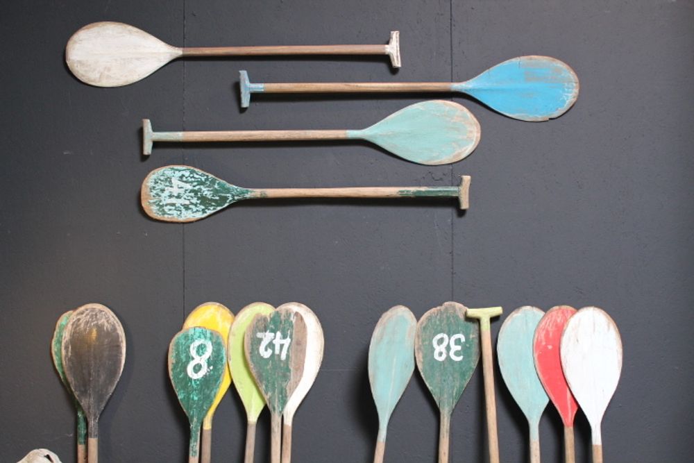Objets de décoration - Rame Pagaie bois peint - LYS IMPORT