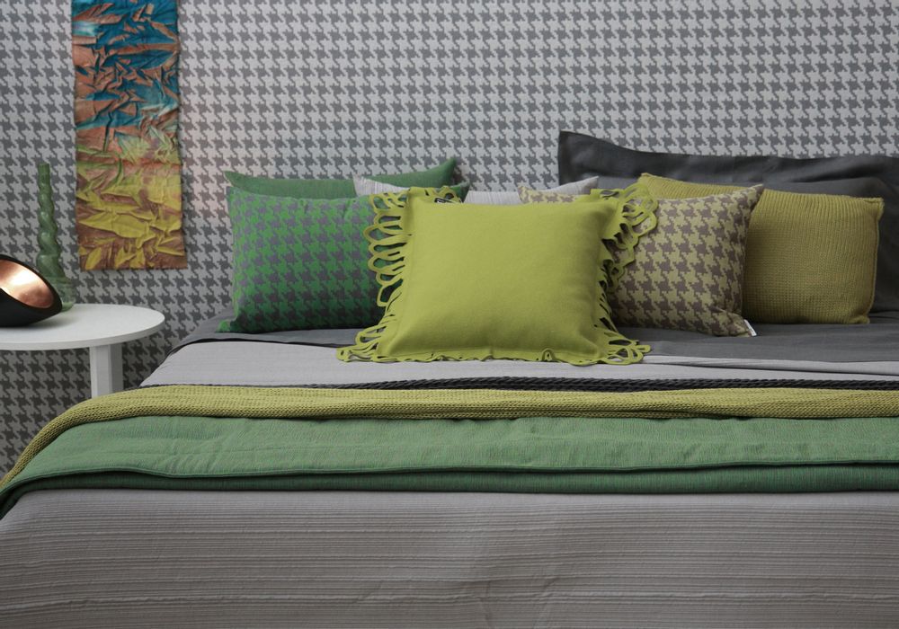Couettes et oreillers - PIED DE POULE ET PLISSE Coussins décoratifs - POEMO DESIGN