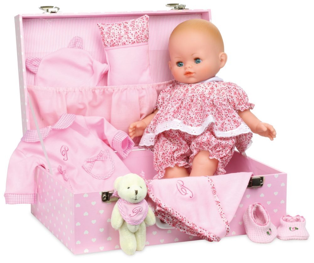 Toys - Baby Petit Câlin 36 cm “CAPUCINE” in suitcase - VILAC