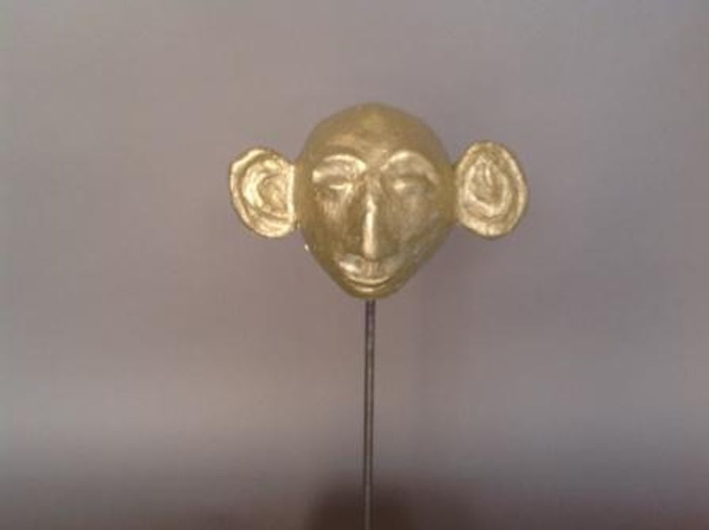 Sculptures, statuettes et miniatures - tête doré avec de grandes oreilles - VAN DER OEST STYLE