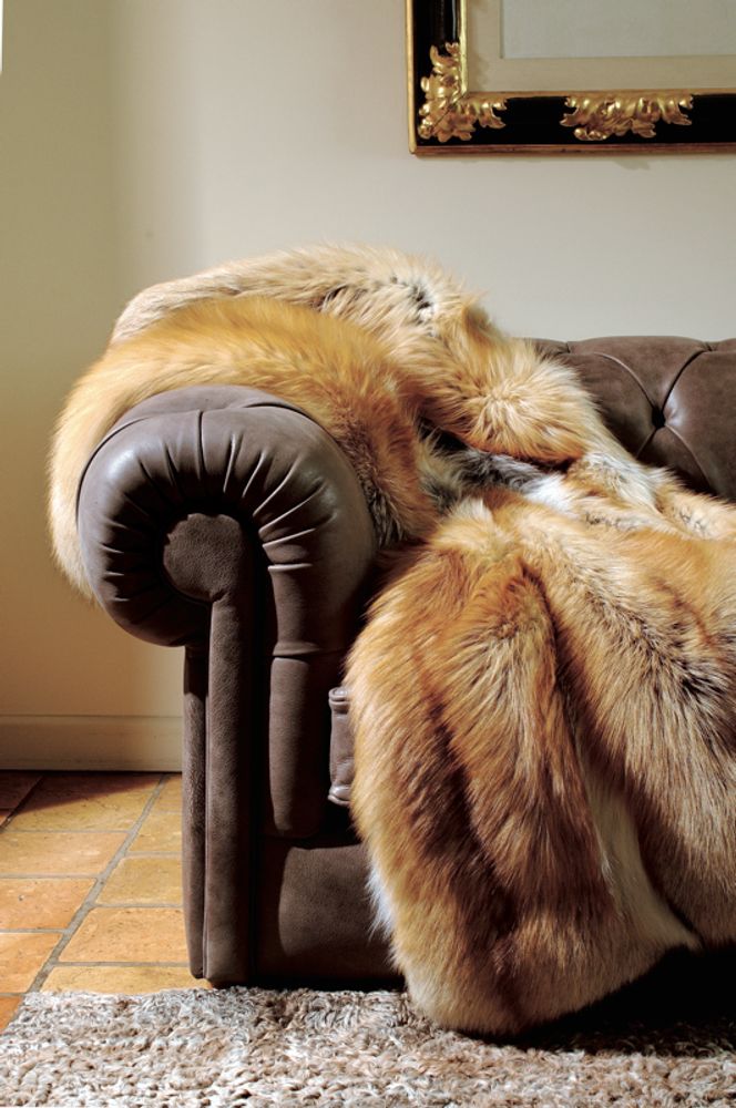 Throw blankets - BEDSPREAD GENUINE FUR COLLECTION - BAGNARESI CASA