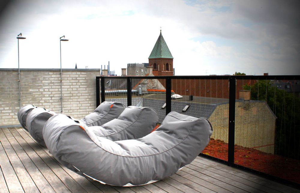 Benches for hospitalities & contracts - Beanbag XXL Half moon - TRIMM COPENHAGEN