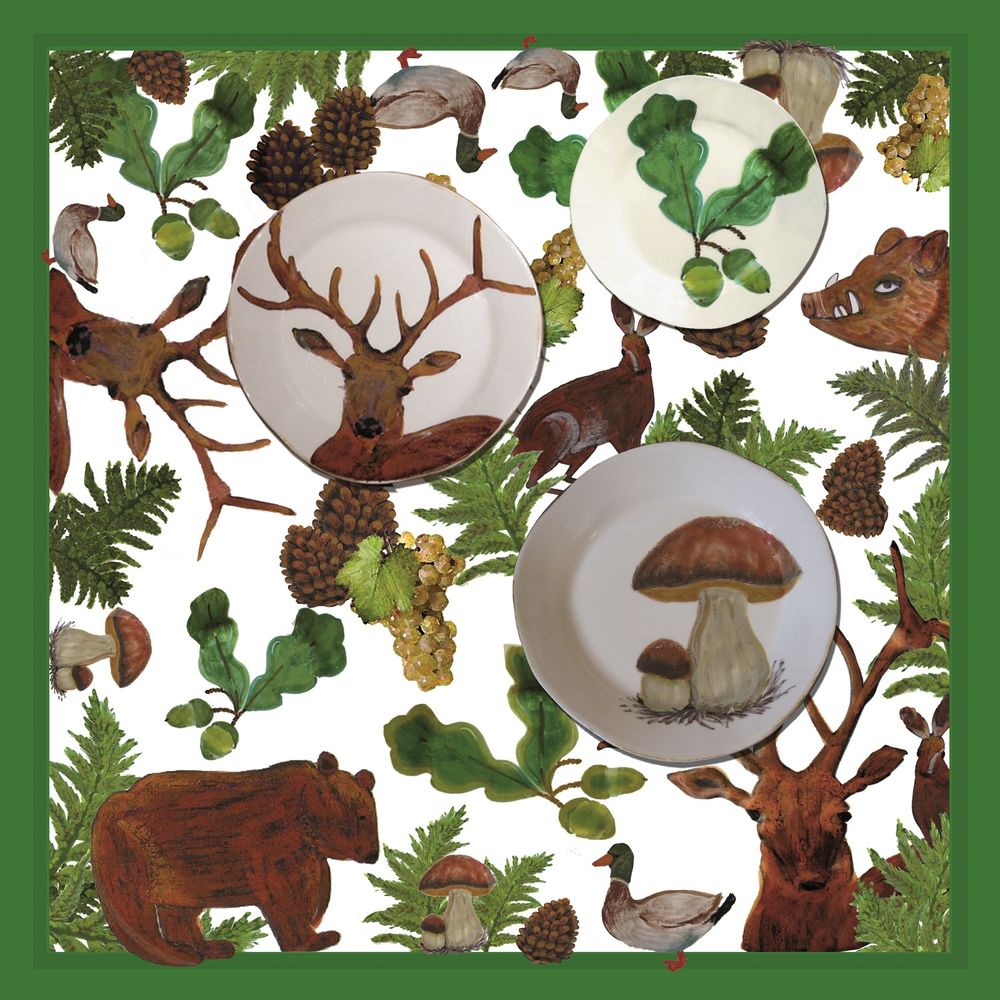Formal plates - "Walking the forest" Dinner plate - AU BAIN MARIE