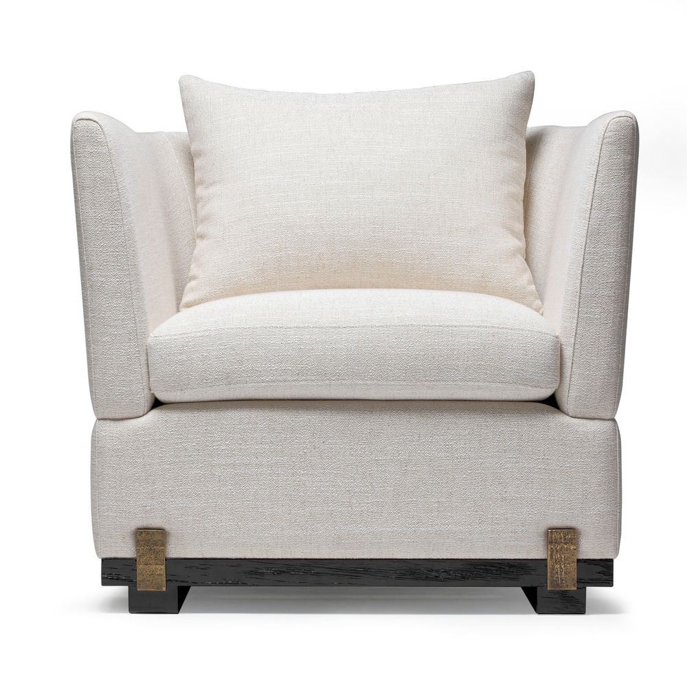 Fauteuils pour collectivités - Fauteuil Ida en chêne noir brossé sable et détails bronze - DUISTT