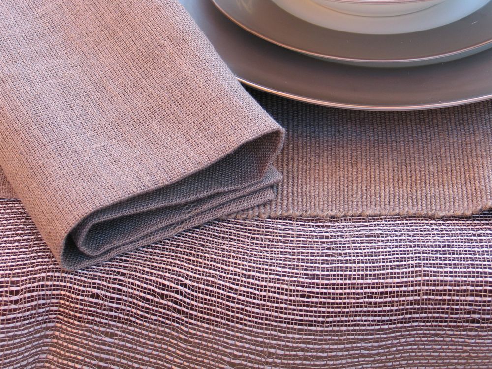 Table linen - 100% HAND WOVEN TABLE LINENS - STUDIO NATURAL