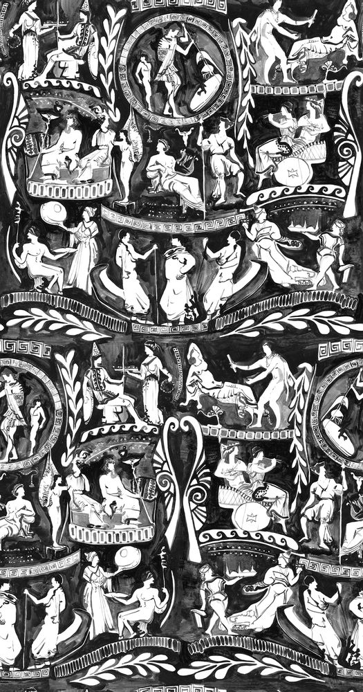 Wallpaper - Grecian Urns Wallpaper - VOUTSA