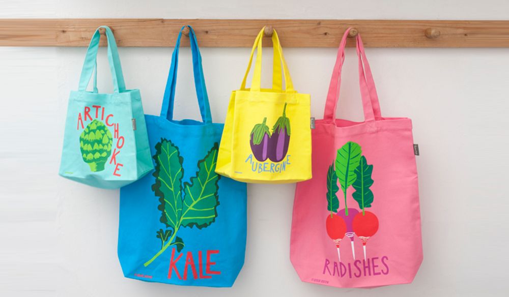 Bags and totes - Viva Vegetables Tote Bag Collection - TALENTED