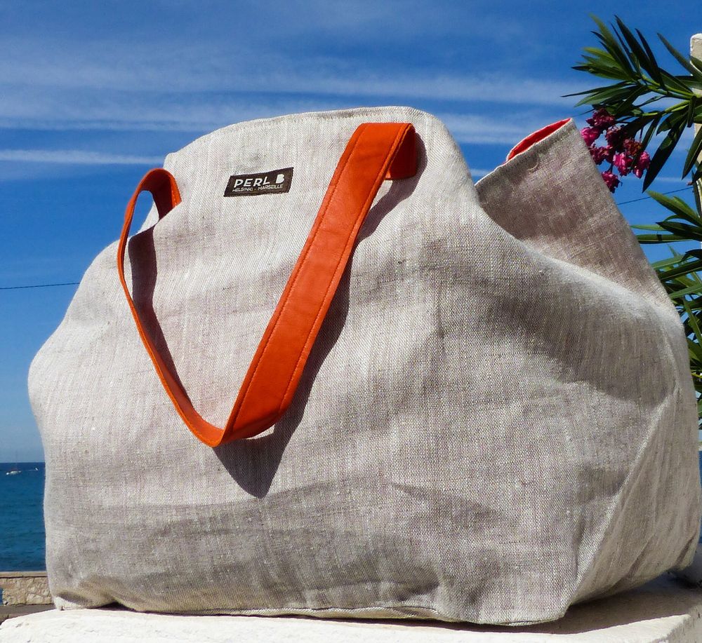 Sacs et cabas - classic linen "carry it all" - PERL B HELSINKI-MARSEILLE