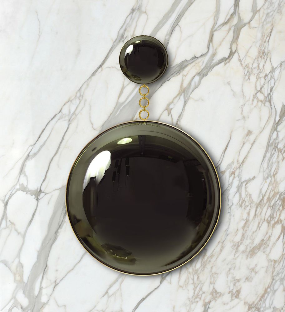 Mirrors - Eclipse Black Convex Mirror - MARTIN HUXFORD STUDIO