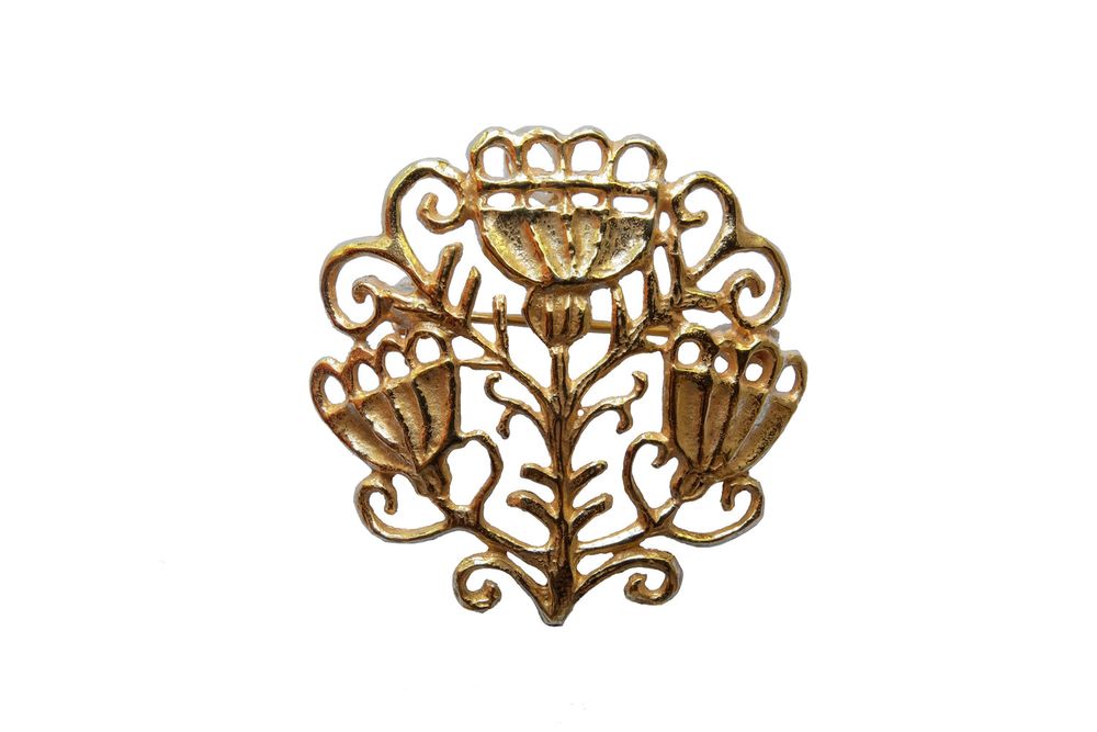 Bijoux - broche-pendentif ronde - TOULHOAT