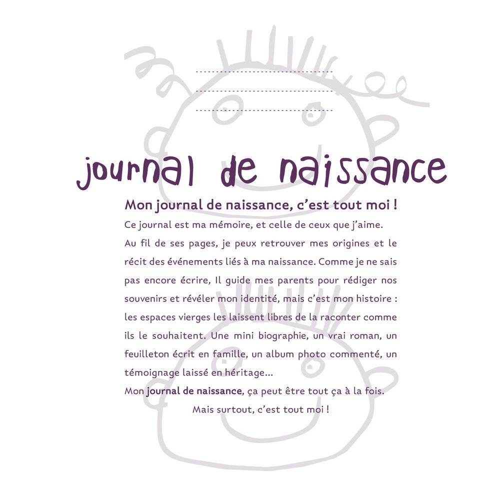 Children's arts and crafts - Journal de naissance recyclé - PATRICIA DORÉ