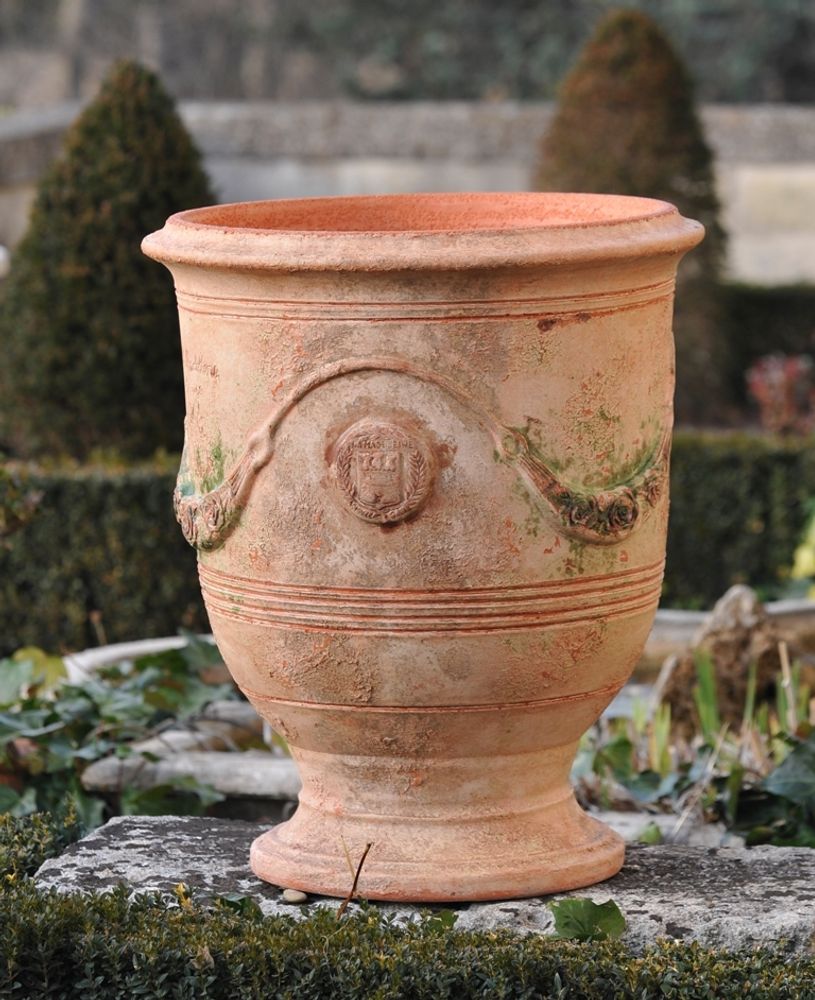 Flower pots - Anduze pot antic patina - POTERIE DE LA MADELEINE