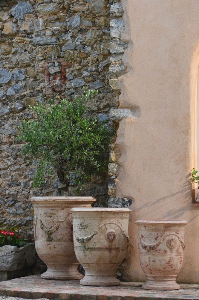 Flower pots - Anduze pot antic patina - POTERIE DE LA MADELEINE