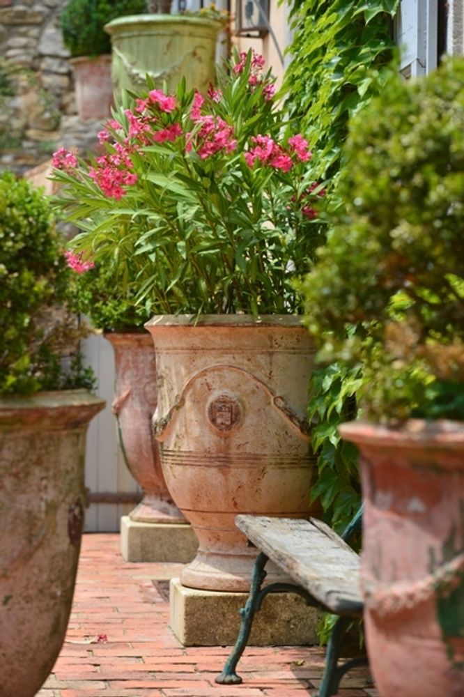Flower pots - Anduze pot antic patina - POTERIE DE LA MADELEINE